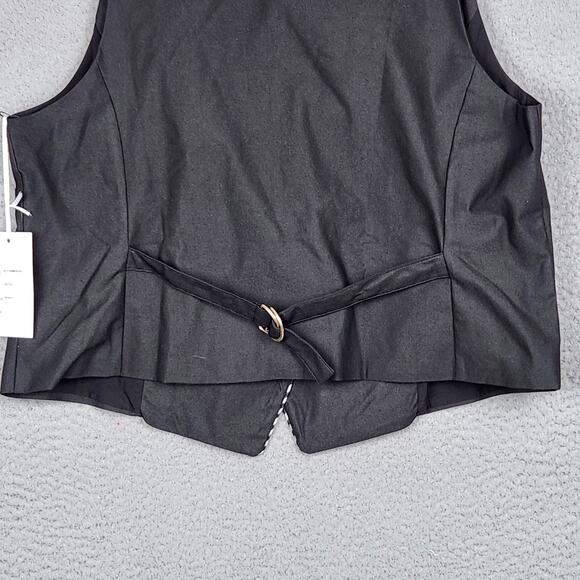 UNIQUE VINTAGE Vest Womens 2X Black Music Notes Stars Pockets V-Neck NWT - Picture 10 of 14